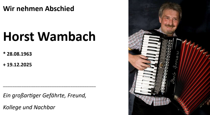 Foto Todesanzeige Wambl